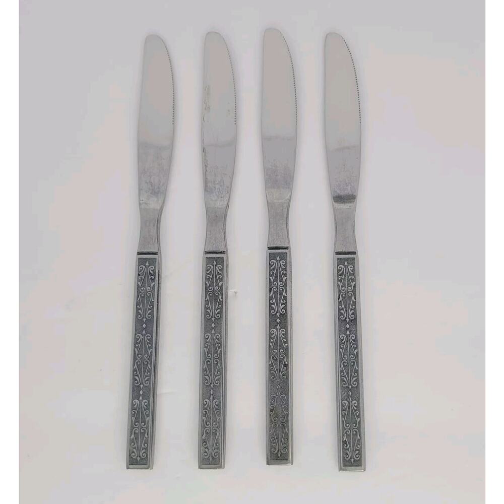 National Stainless Miranda Pattern Flatware Japan Lot 4 Vintage Knives